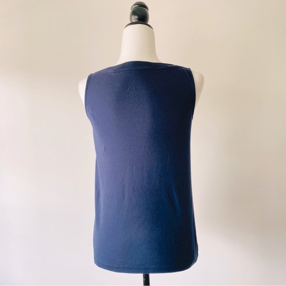 Ink Blue Pima Cotton Tank Top - Picture 3 of 9